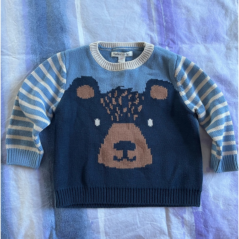 Hatley Intarsia Bear Baby Crewneck Sweater